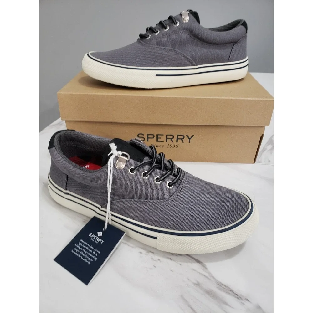 NEW SIZE 7 Sperry Men's Striper Storm CVO Gray Sneakers Boat‎ Shoes Old Money